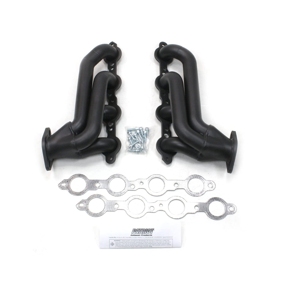 1-3/4" Patriot (H8080-B) Hi-Temperature Black Coating 4-Tube Exhaust Header for GM E-Rod LS Engine Swaps Bolts Directly to E-Rod Catalytic Converters