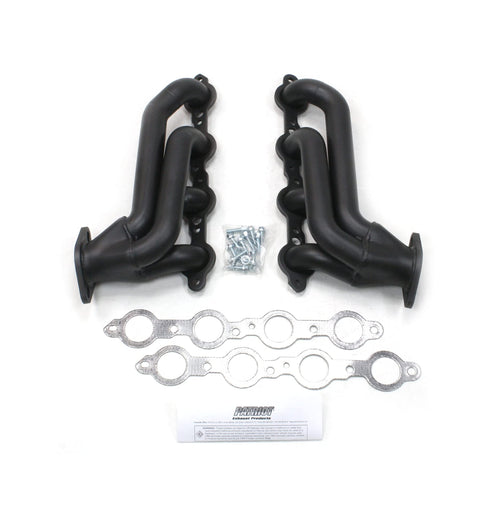 1-3/4" Patriot (H8080-B) Hi-Temperature Black Coating 4-Tube Exhaust Header for GM E-Rod LS Engine Swaps Bolts Directly to E-Rod Catalytic Converters