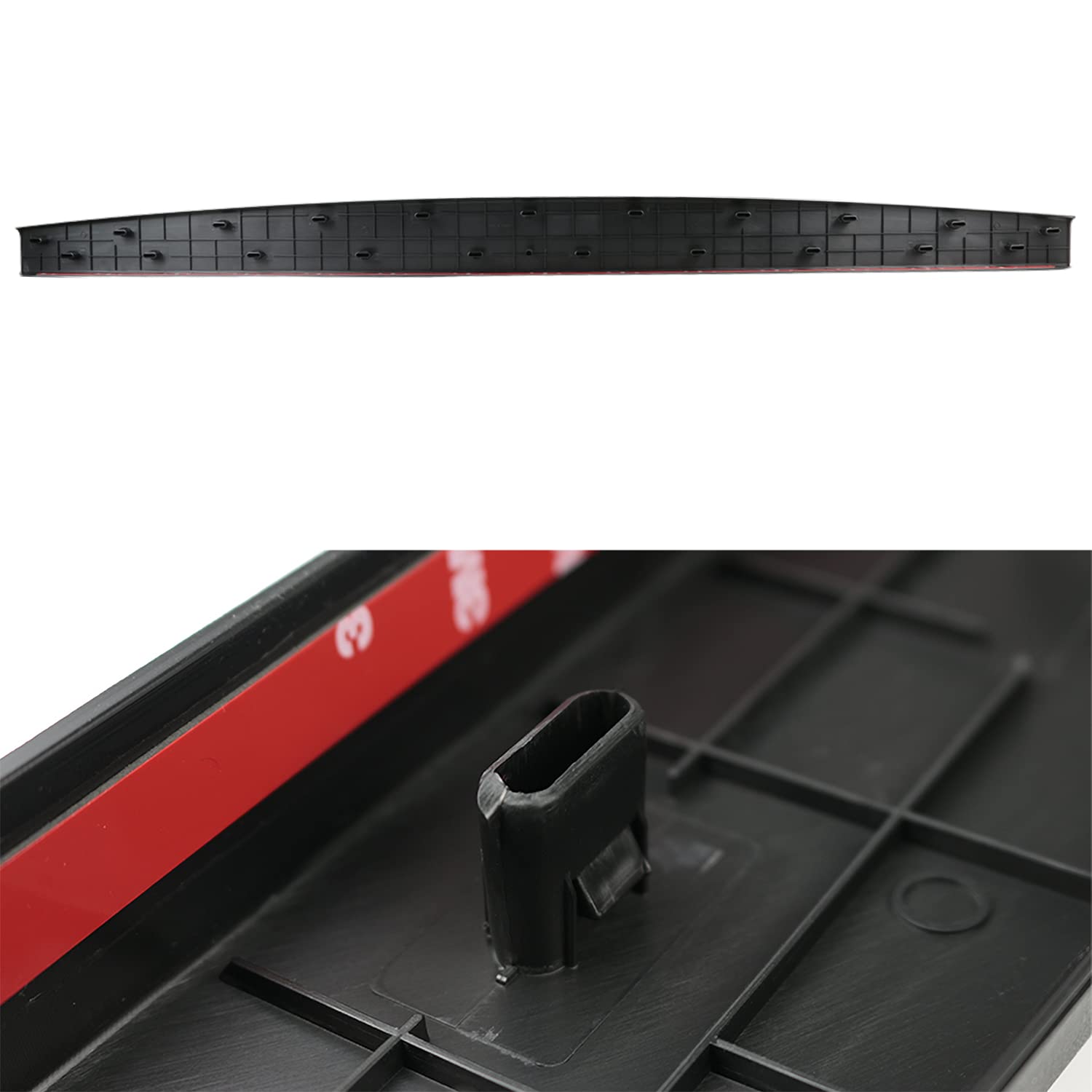 Black Tailgate Moulding Spec-D Tuning Protector Cover Compatible with Chevrolet Chevy Silverado GMC Sierra 1500 2014-2018