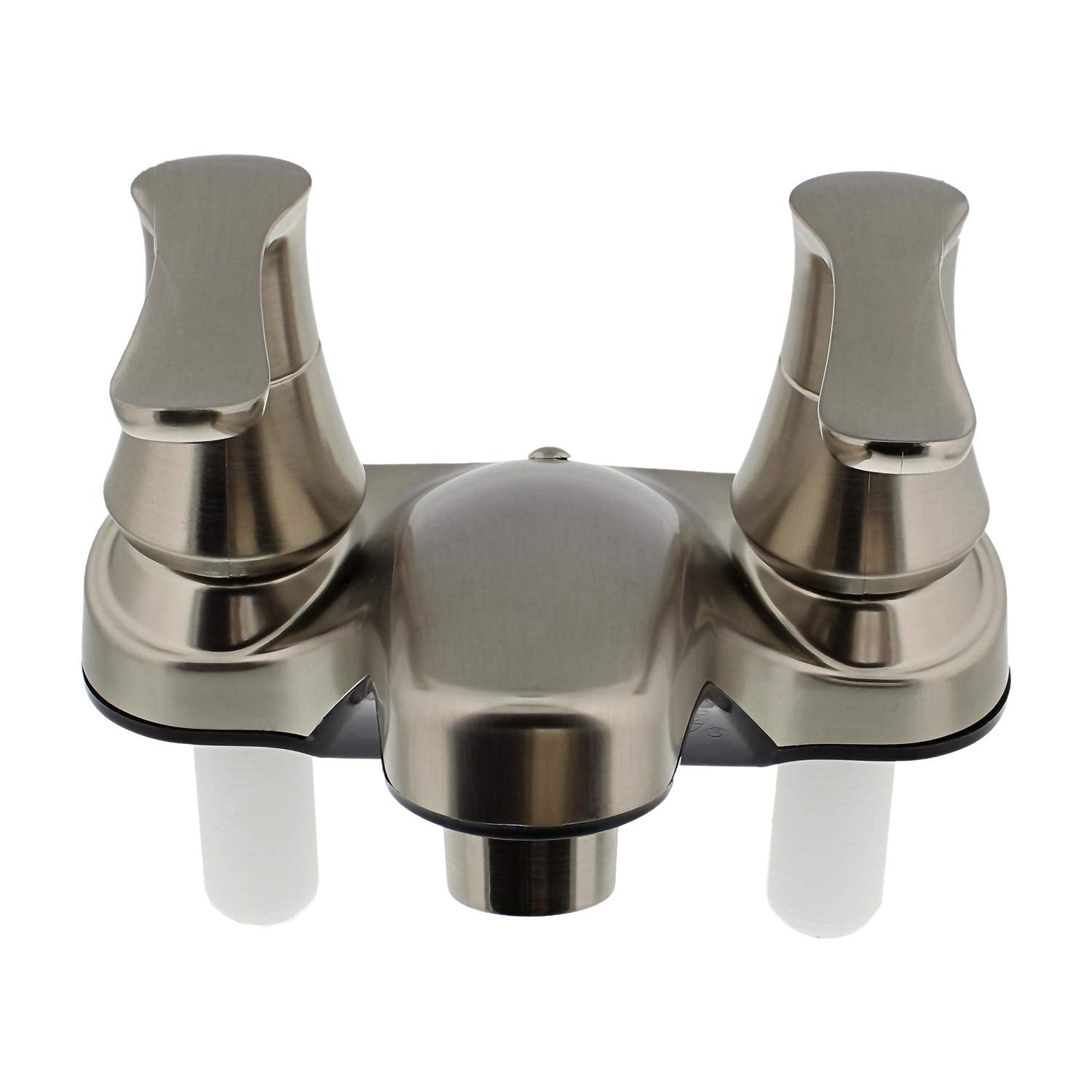 Lavatory Faucet Empire Faucets - 4 Inch Centerset Bathroom Faucet Restroom Sink Tap with Dual Faucet Handles, Nickel