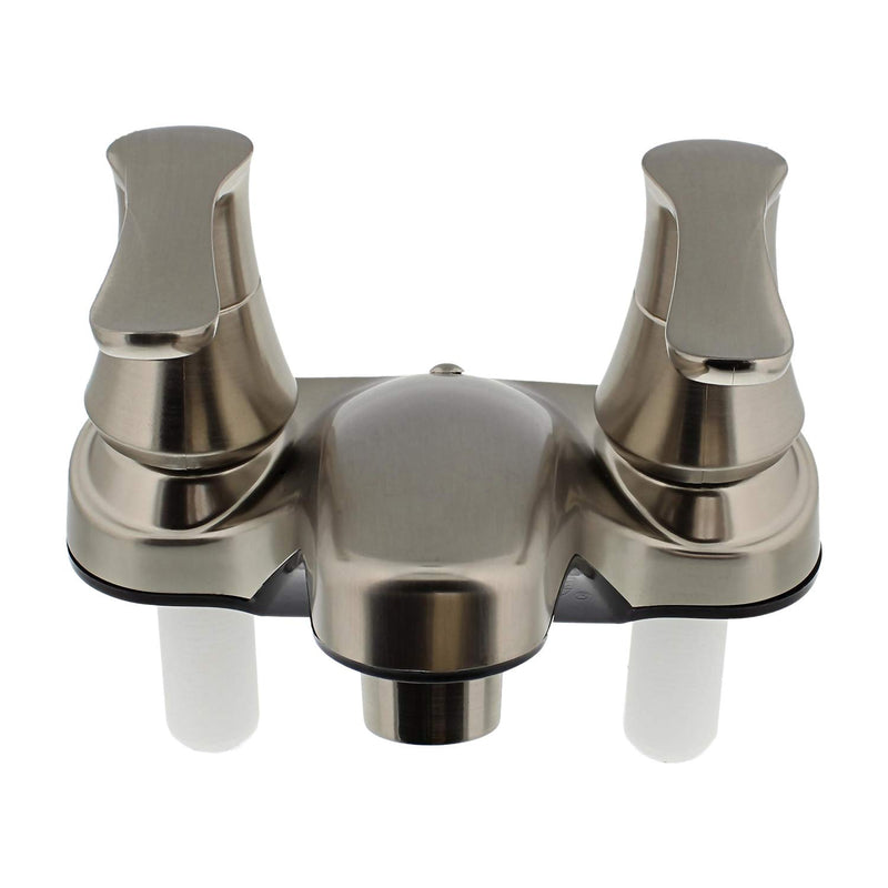 Lavatory Faucet Empire Faucets - 4 Inch Centerset Bathroom Faucet Restroom Sink Tap with Dual Faucet Handles, Nickel