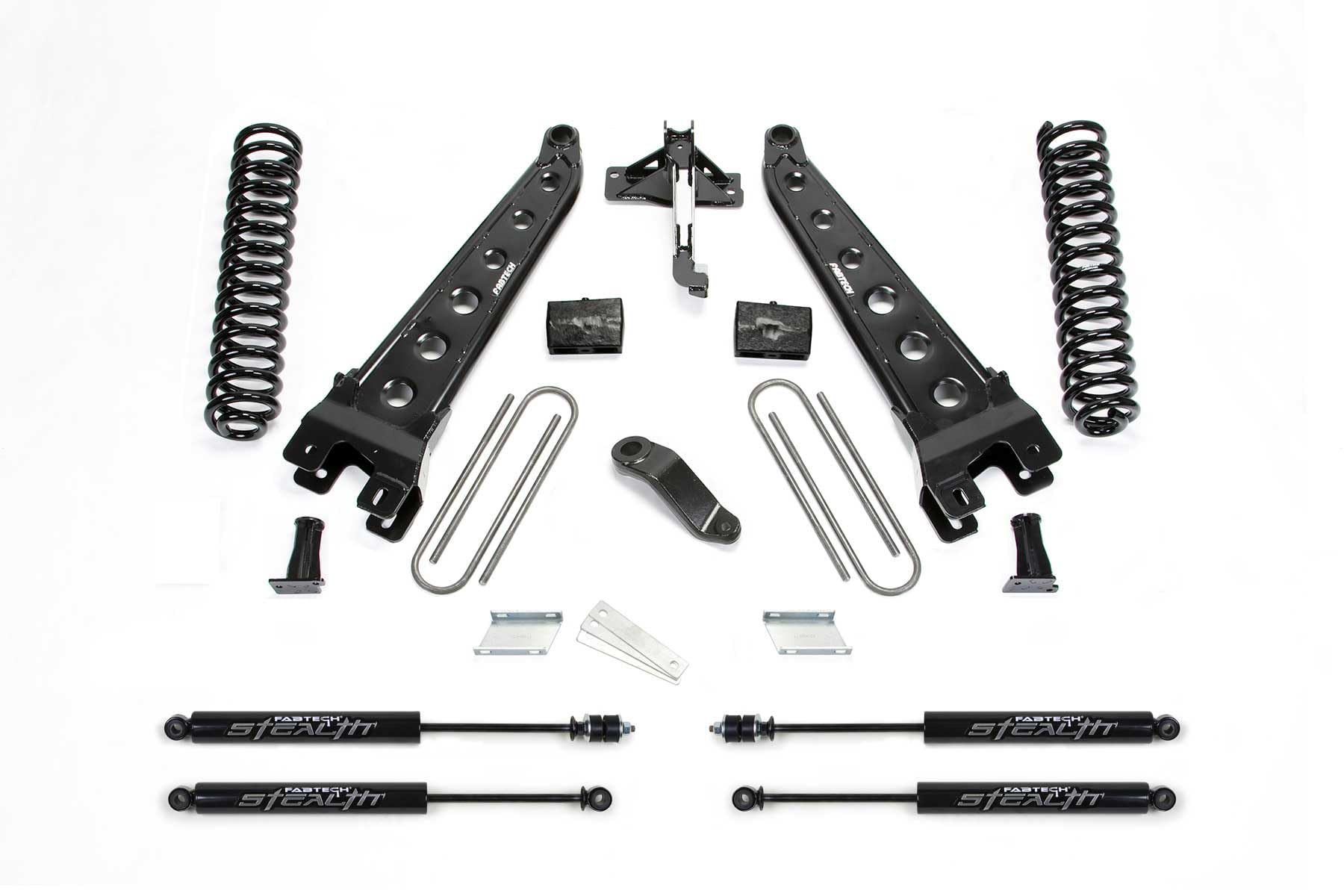 Fabtech Radius Arm Lift System K2282M 6 in Lift Incl. Coils and Stealth Monotube Shocks