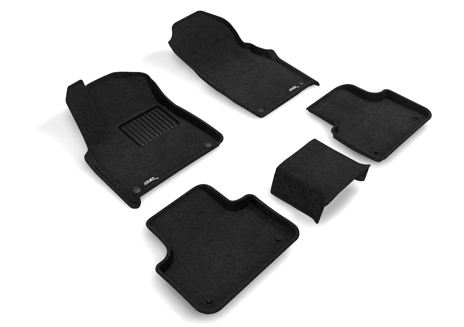 3D MAXpider Elegant Custom Fit Floor Mat (Black) Compatible with Audi Q7 (4M) 2017-2026/SQ7 (4M) 2020-2026/Q8 2019-2026/SQ8/Rs Q8 2020-2026 - Full Set
