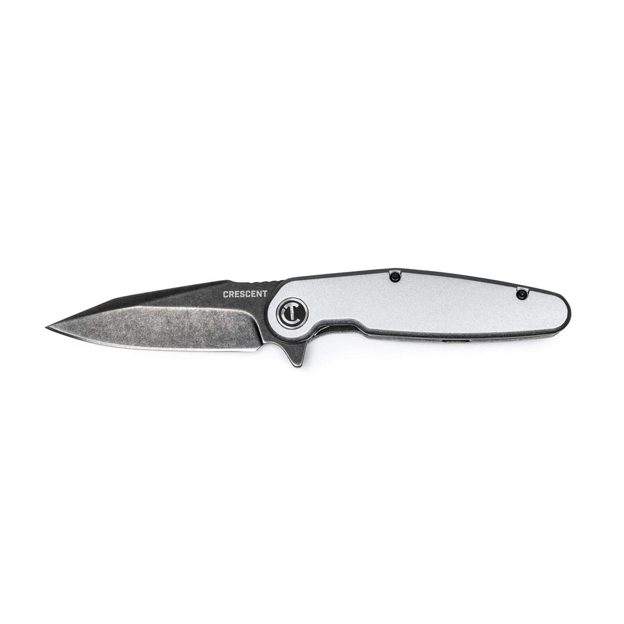 Crescent Harpoon Blade 3-1/2 Inch Aluminum Handle Pocket Knife - CPK350A