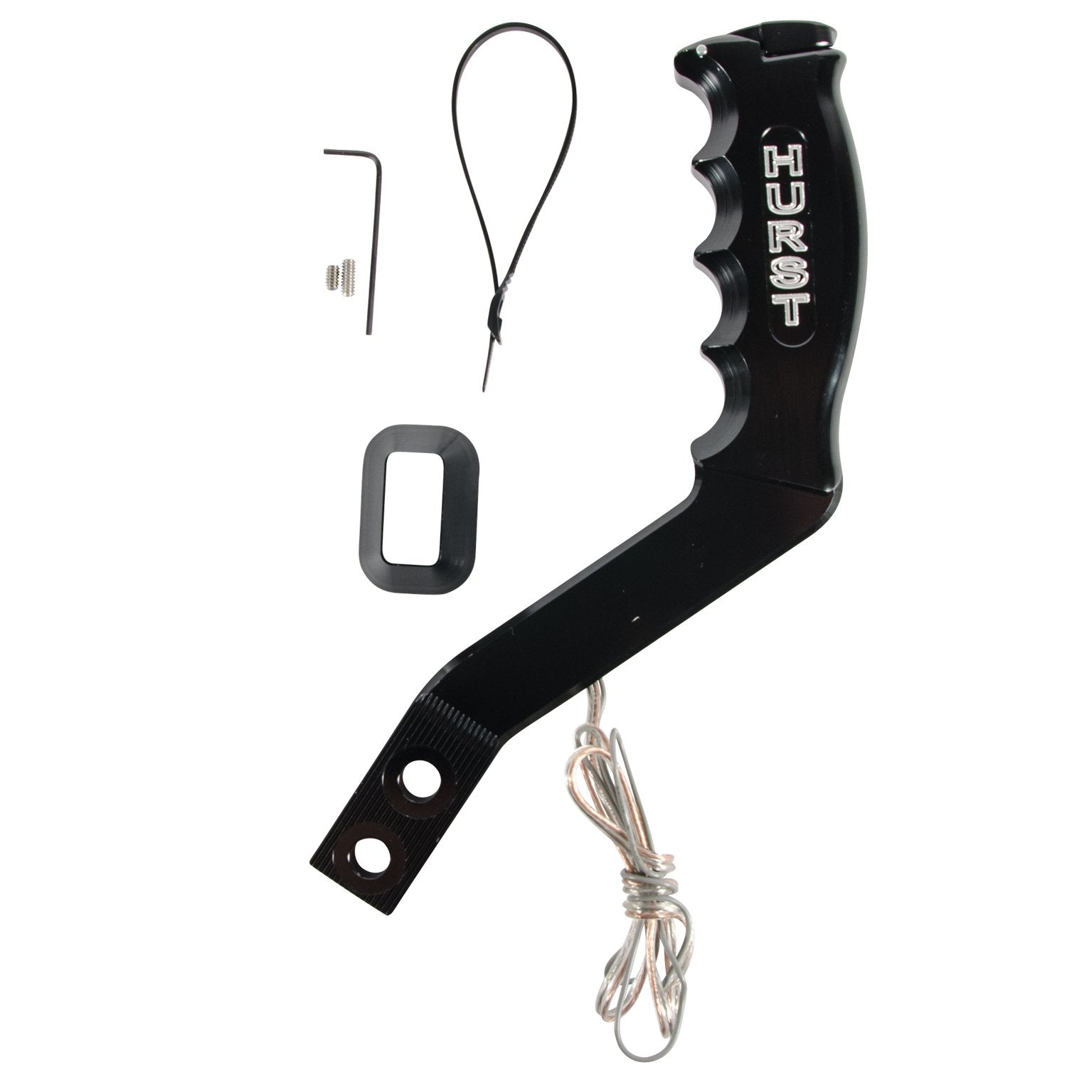 Hurst 8.75" Black Aluminum Nitro Stick Shift Handle with Built-In 12V Switch 5381001