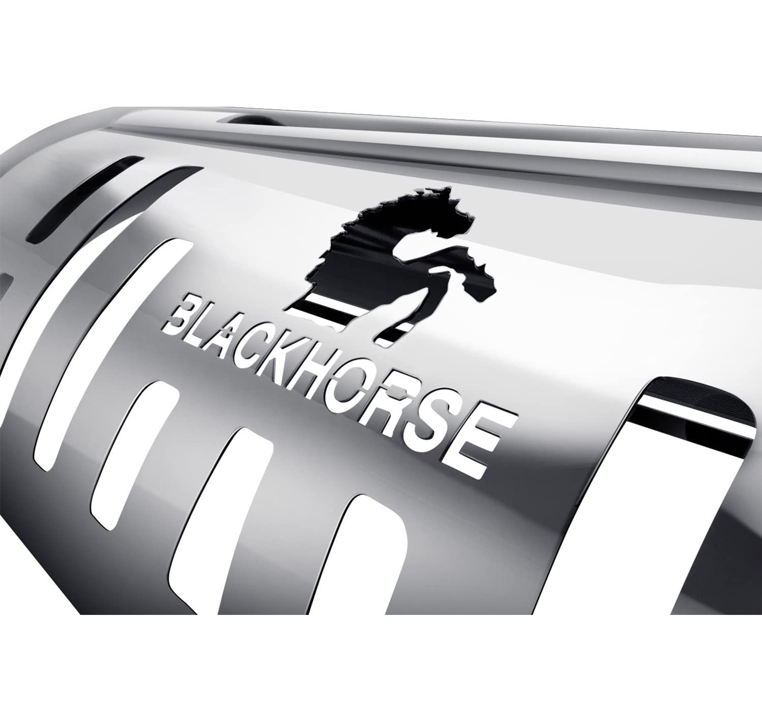 Beacon Black Horse Bull Bar Skid Plate Stainless Steel Compatible with 2007-2017 Jeep Wrangler-BE-JEWRS