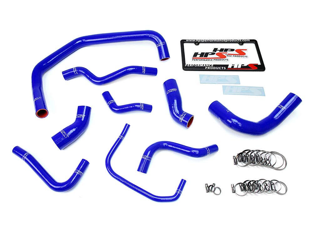 Blue HPS Silicone Radiator Hose Kit Coolant OEM Replacement 57-1728-BLUE