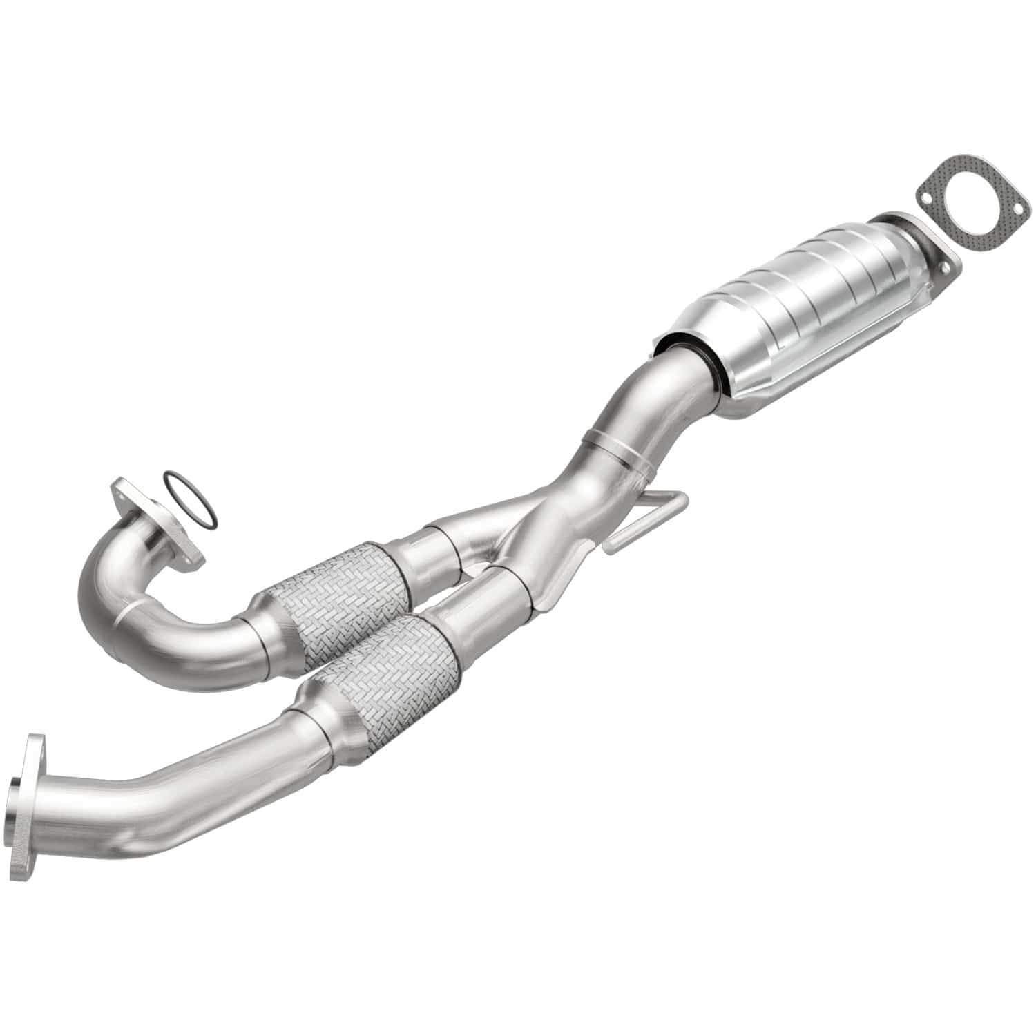 HM Grade MagnaFlow Direct-Fit Catalytic Converter Federal/EPA Compliant 93361 - Stainless Steel 2.5in Main Piping, 40.25in Overall Length, No O2 Sensor - 2002-2005 Altima HM Replacement