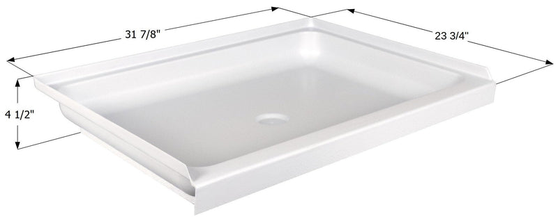 Shower PAN SP2432-PW Center Drain - ICON 15236