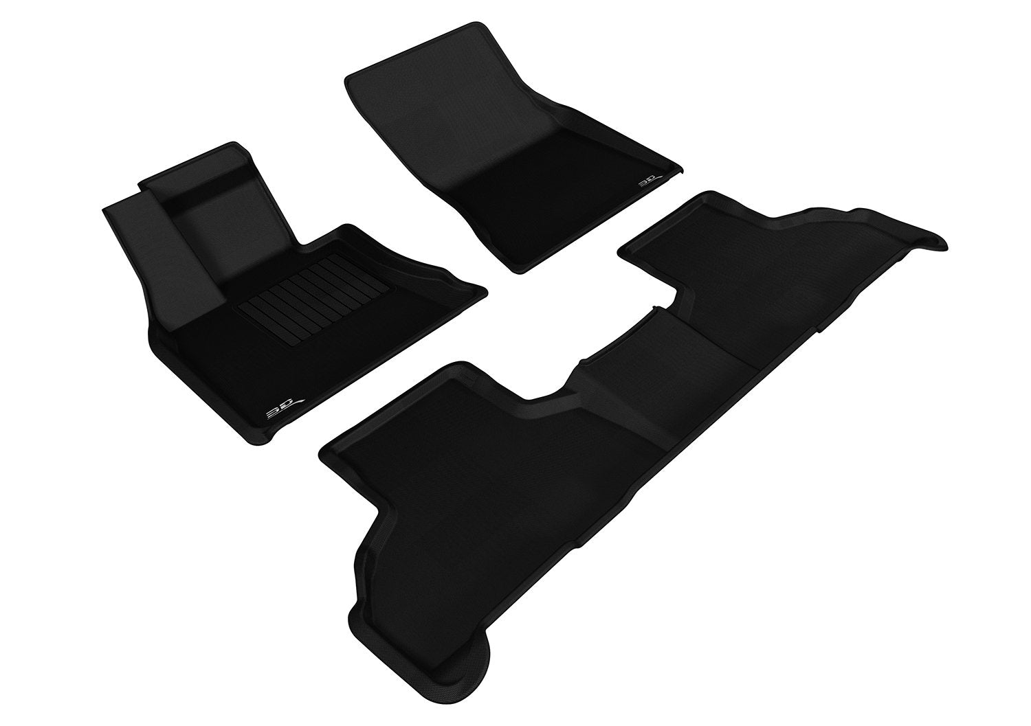 3D MAXpider Kagu Custom Fit Floor Mat (Black) Compatible with BMW X5 (F15) 2014-2018 / X6 (F16) 2015-2019 - Full Set
