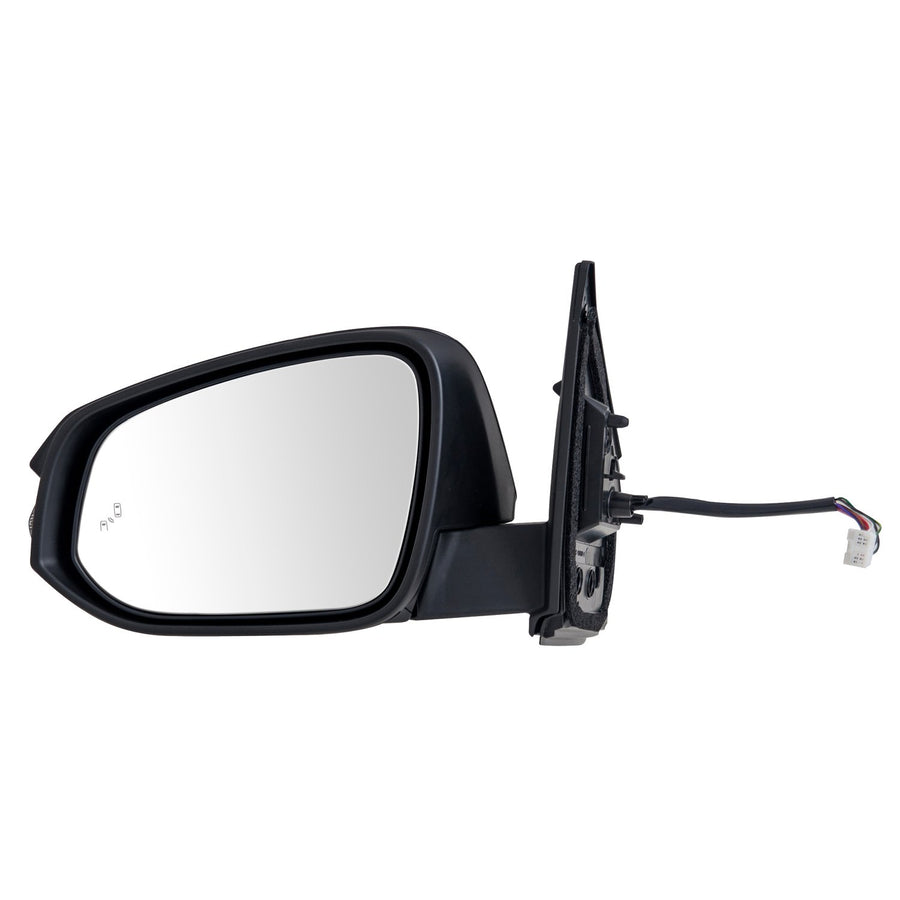 Mirror Driver Side for Toyota RAV4, Textured Black w/PTM Cover, w/Turn Signal, w/Blind Spot Detection, Foldaway, Heated Power