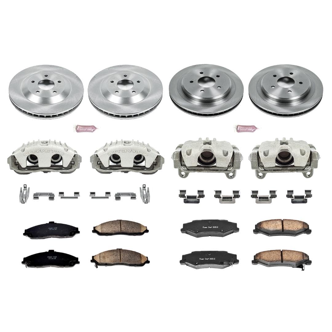 Power Stop KCOE1560 1-Click Autospecialty OE Replacement Brake Kit with Calipers For Chevrolet Corvette 1997-2004 [Model Specific]
