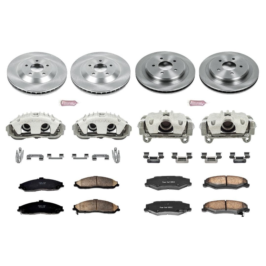 Power Stop KCOE1560 1-Click Autospecialty OE Replacement Brake Kit with Calipers For Chevrolet Corvette 1997-2004 [Model Specific]