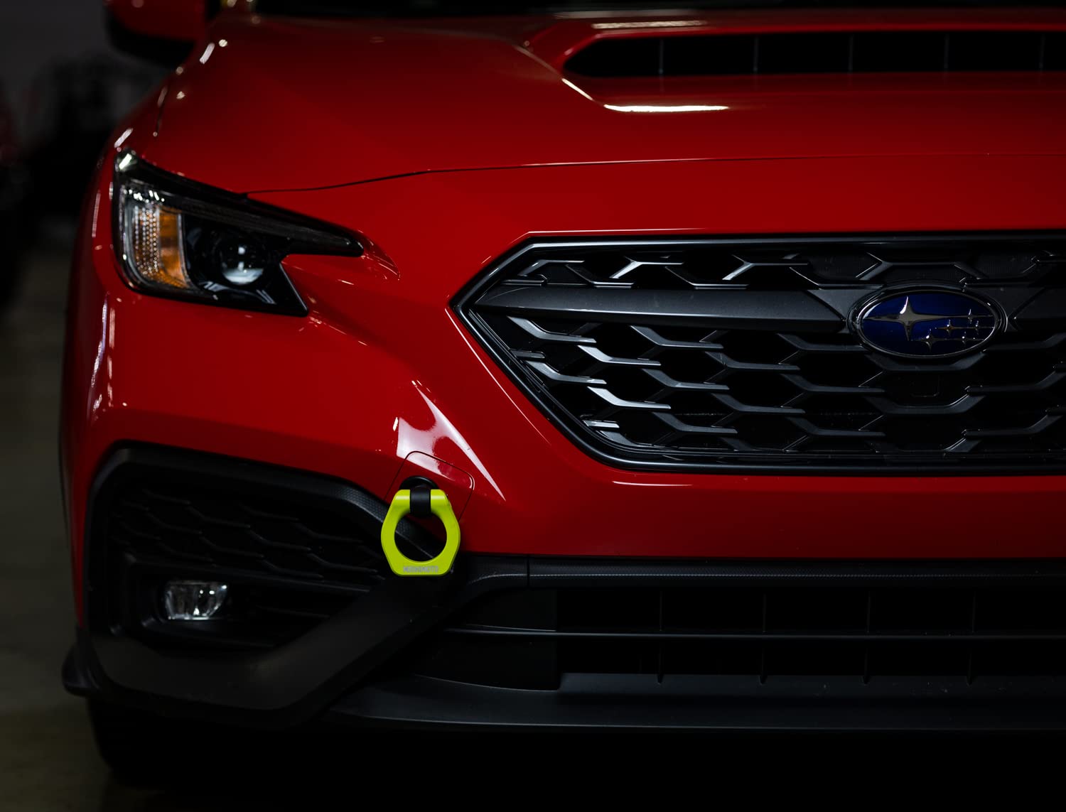Mishimoto Tow Hook Racing, Front Compatible with Subaru WRX 2022+/Crosstrek 2018+, Neon Yellow