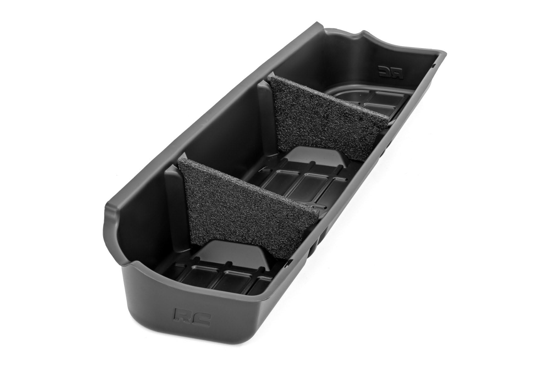 Under Seat Storage Rough Country for Ford F-150 (2009-2014) CrewCab - Custom-Fit, Durable, Anti-Skid Thermoplastic Under Seat Storage Compartment