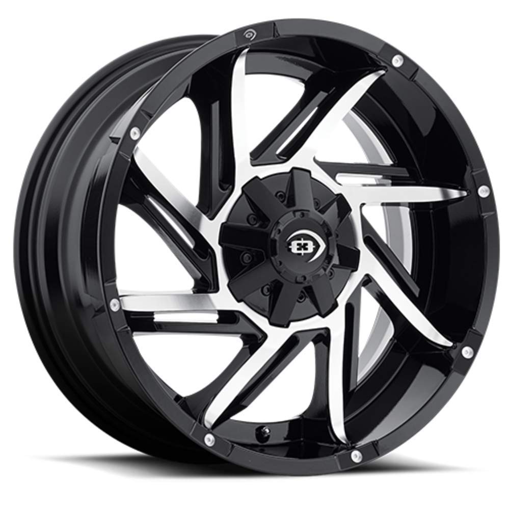 422 Vision Prowler 17x9 5x139.7/5x5.5" -12mm Black/Machined Wheel Rim