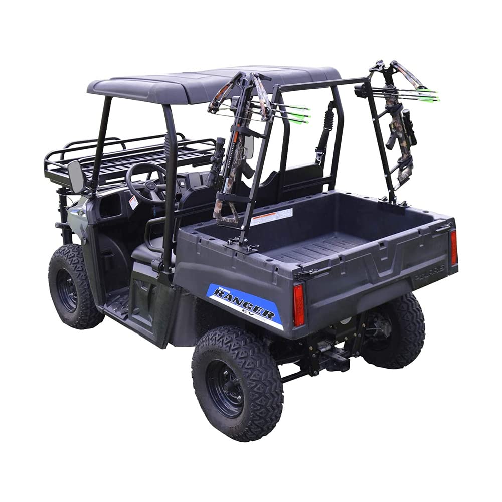 Quick-Draw GREAT DAY Double Crossbow Rack - Aluminum Frame - Black Powder-Coated Finish - 2 Crossbows Holder, QD802-CB