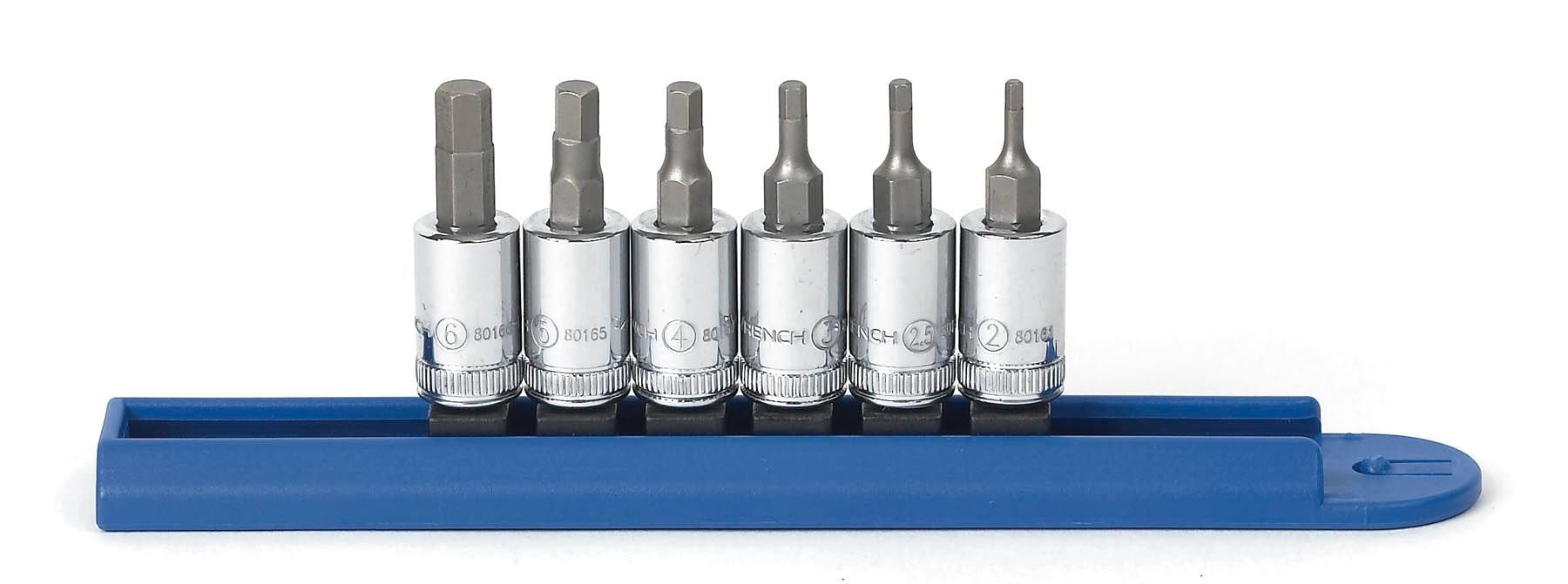 6 Pc. GEARWRENCH 1/4" Drive Hex Bit Metric Socket Set - 80321