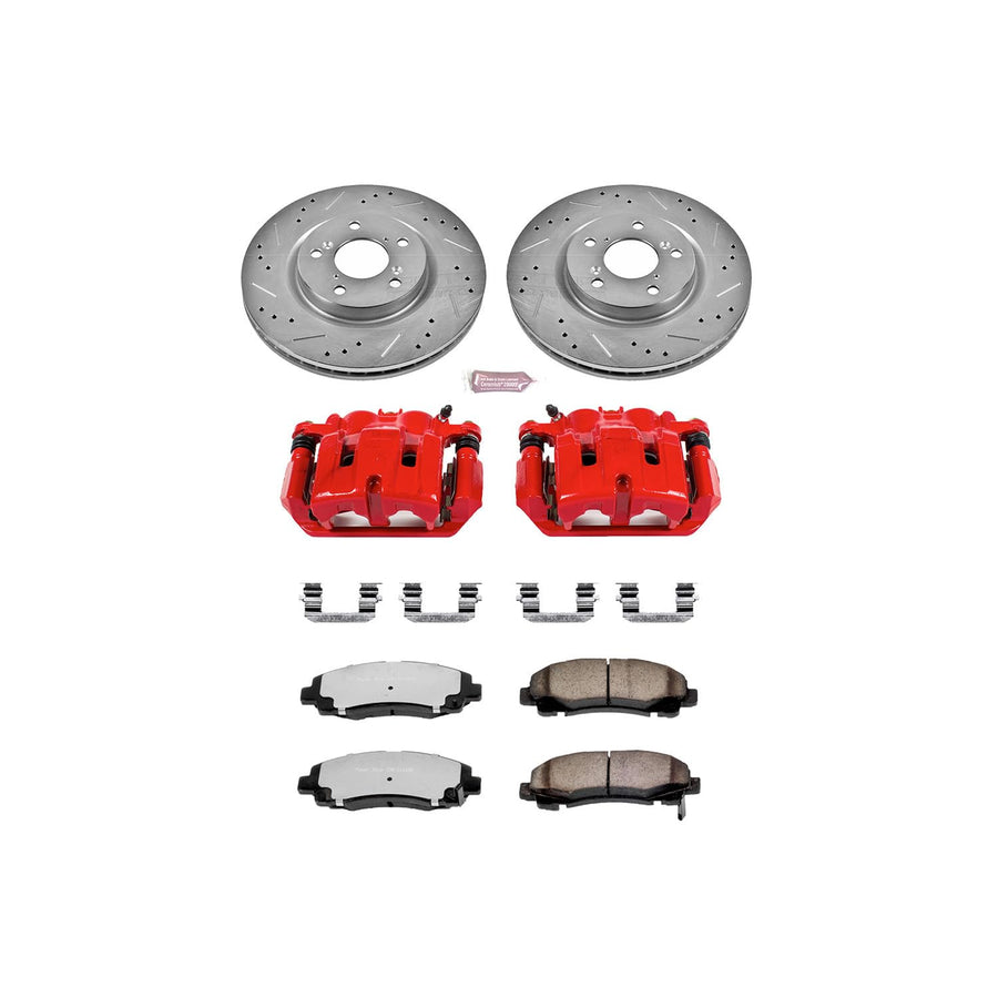 Power Stop Z23 Sport KC5801 1-Click Brake Kit with Powder Coated Calipers (Brake Pads, Drilled/Slotted Rotors) For Audi A3, Audi A3 Quattro, VW Beetle, VW Eos, VW GTI, VW Jetta [Model Specific]