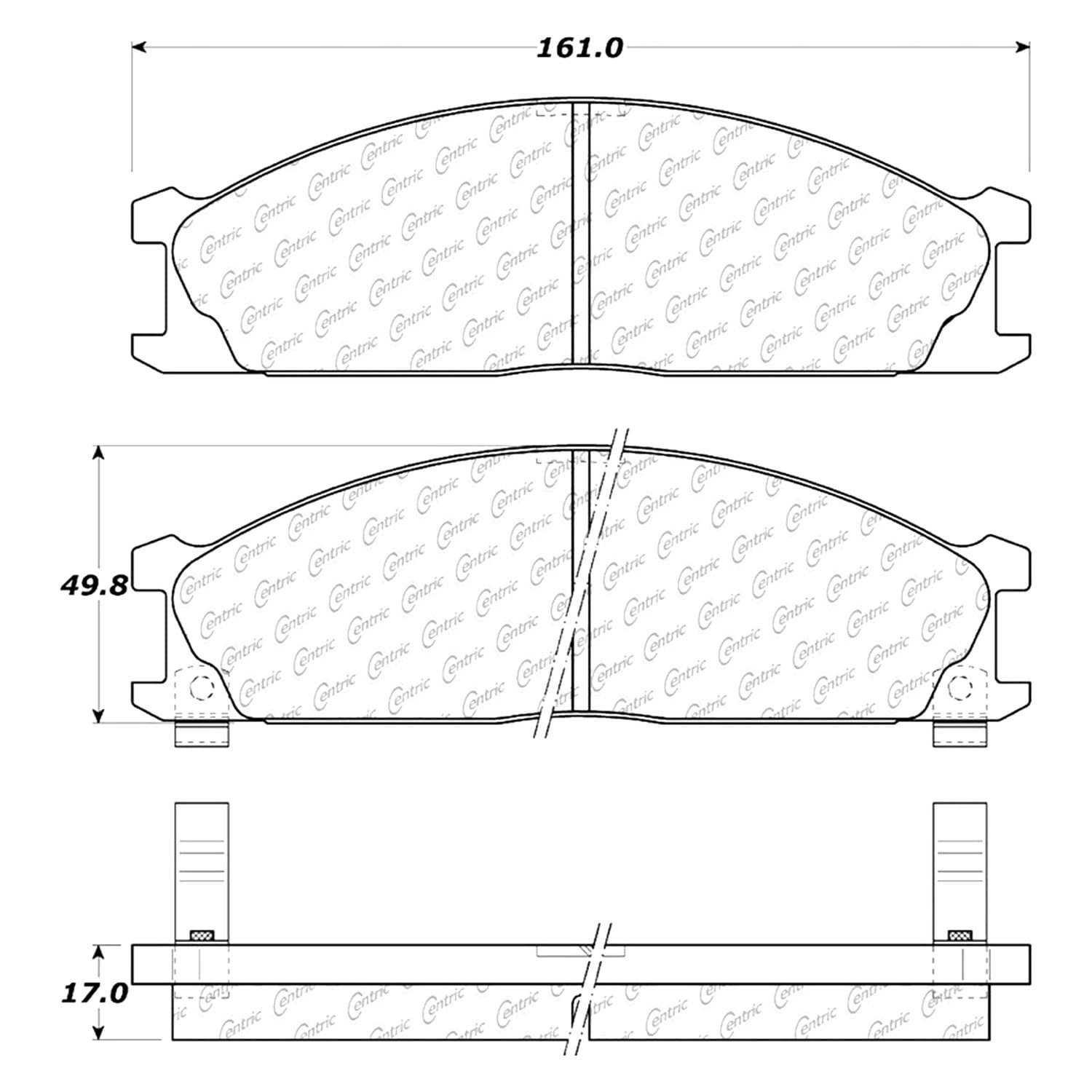 Centric PosiQuiet 106.03330 Extended Wear - NIS 0LRW9