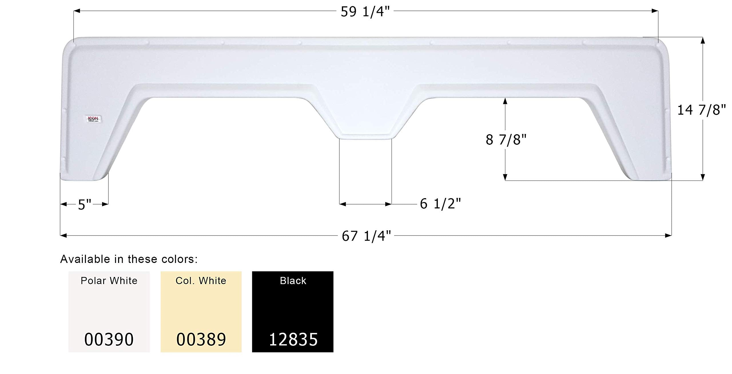 Tandem ICON FS310A Fender Skirt, Colonial White