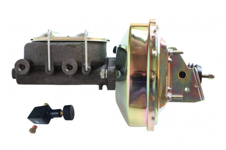 Power LEED BRAKES Front Disc Brake Conversion Kit 2" Drop Spindle With 9" Zinc Booster Cast Iron M/C Adjustable Proportioning Valve