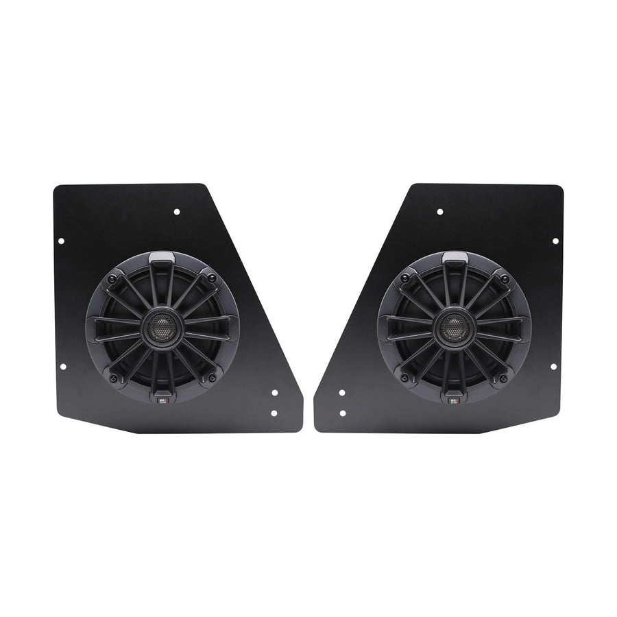 MB Quart Tuned Can-Am Defender Rear Speaker Kit 6.5-Inch Coaxial 2-Way Speakers with 0.75" Titanium Tweeters and Mounting Brackets, Black