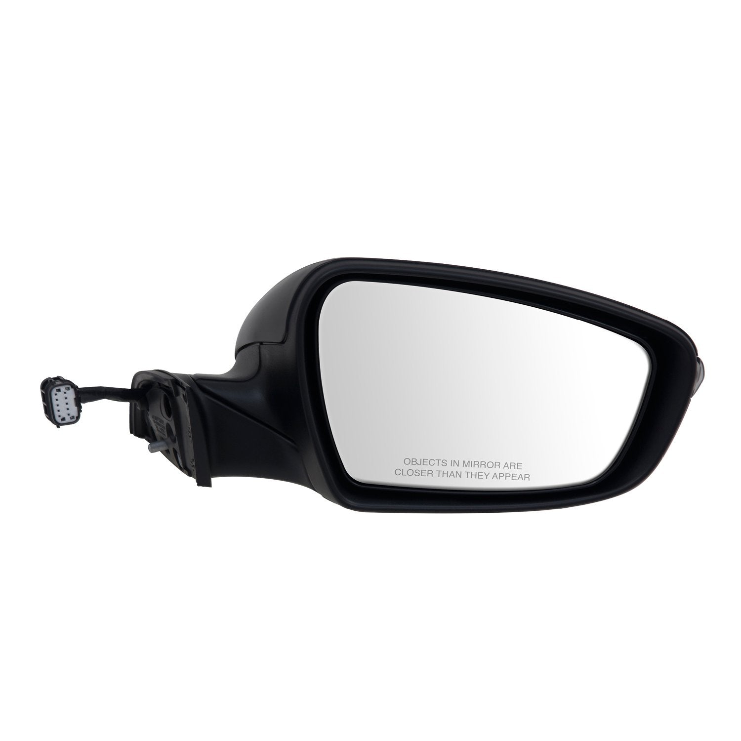 Fit System Mirror Passenger Side for Kia Forte Sedan, Forte 5 Hatchback, Textured Black w/PTM Cover, w/Turn Signal, Power Folding, w/o Puddle lamp, Heated Power