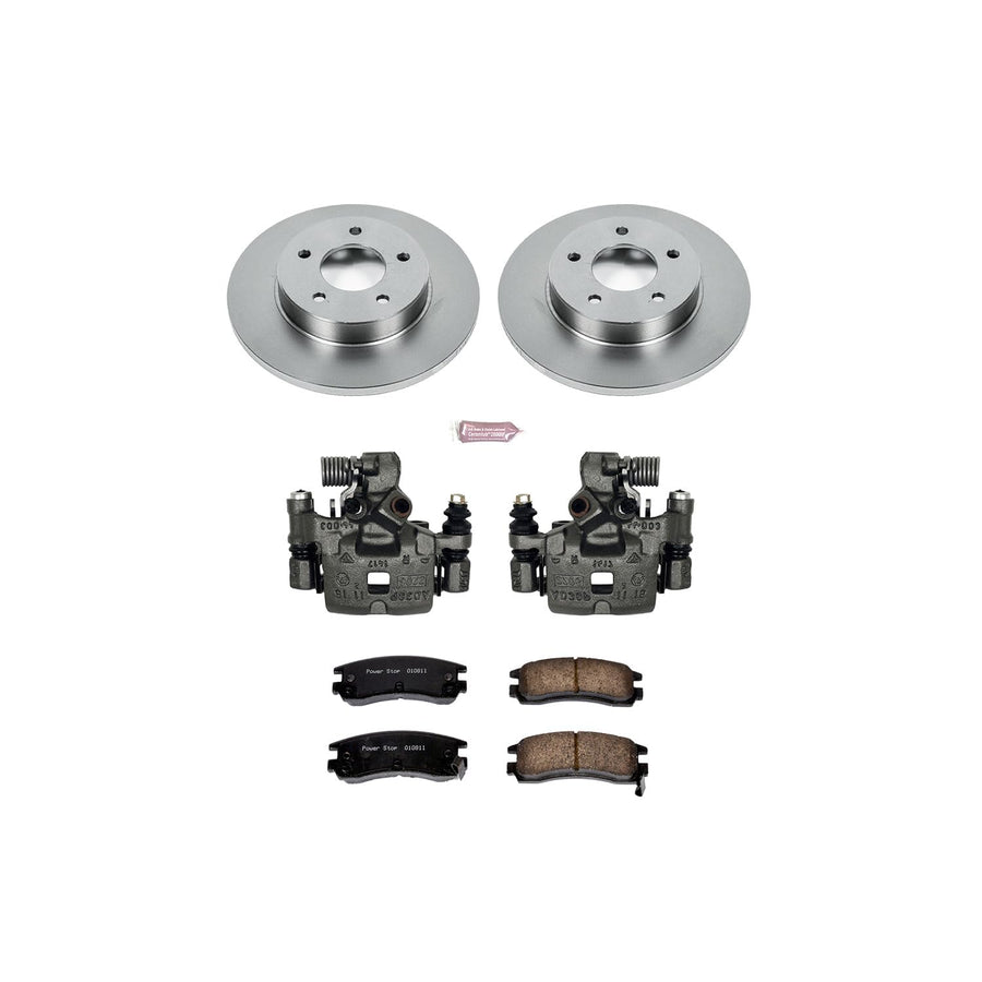 Power Stop KCOE3115 Replacement Autospeciality Rear Caliper Kit- OE Rotors, Ceramic Brake Pads, Calipers For Cadillac DeVille, Cadillac Eldorado, Cadillac Seville [Model Specific]