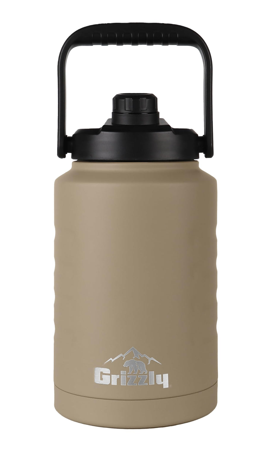 128oz Grizzly Water Bottle | Vacuum Insulated | Stainless Steel | For Gym Hiking Beach Camping Sports | All day hydration | Desert Sand