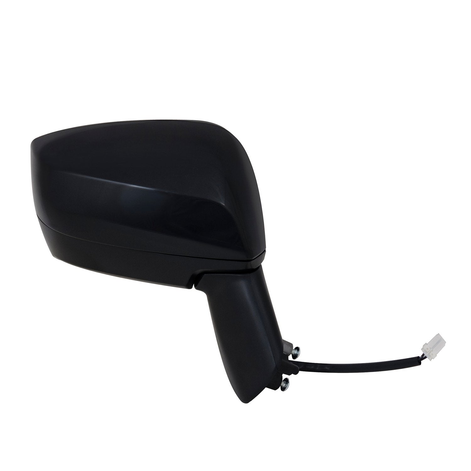 Passenger Side Mirror for Subaru Crosstrek, Impreza Sedan/Wagon, Hybrid, WRX, Textured Black w/PTM Cover, Foldaway, Heated Power