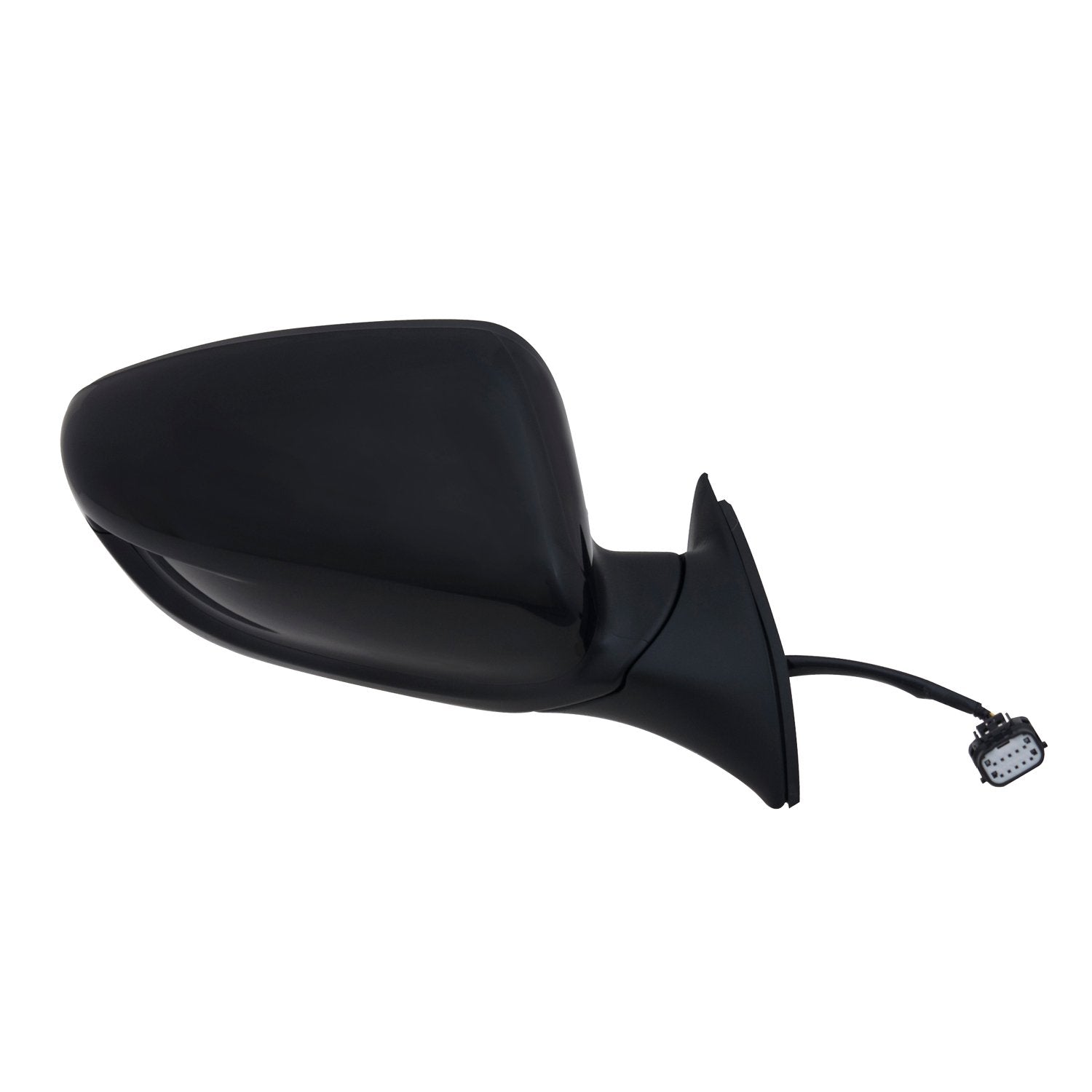 Fit System Mirror Passenger Side for Kia Forte Sedan, Forte 5 Hatchback, Textured Black w/PTM Cover, Foldaway, w/o Puddle lamp, Heated Power