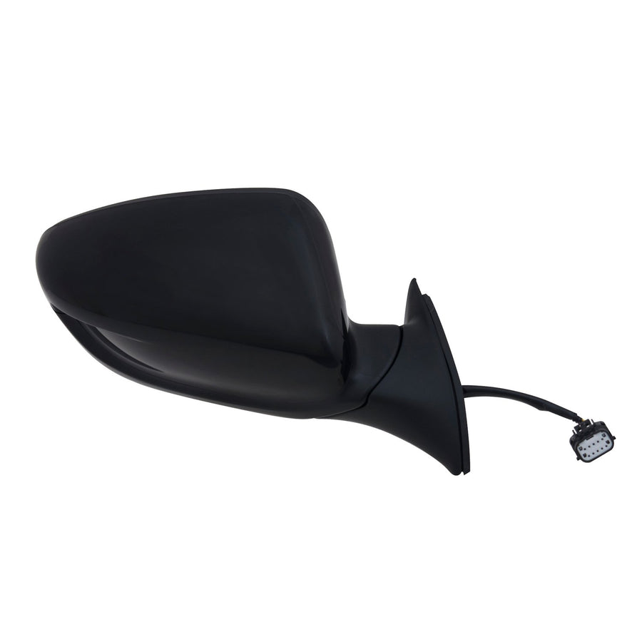 Fit System Mirror Passenger Side for Kia Forte Sedan, Forte 5 Hatchback, Textured Black w/PTM Cover, Foldaway, w/o Puddle lamp, Heated Power