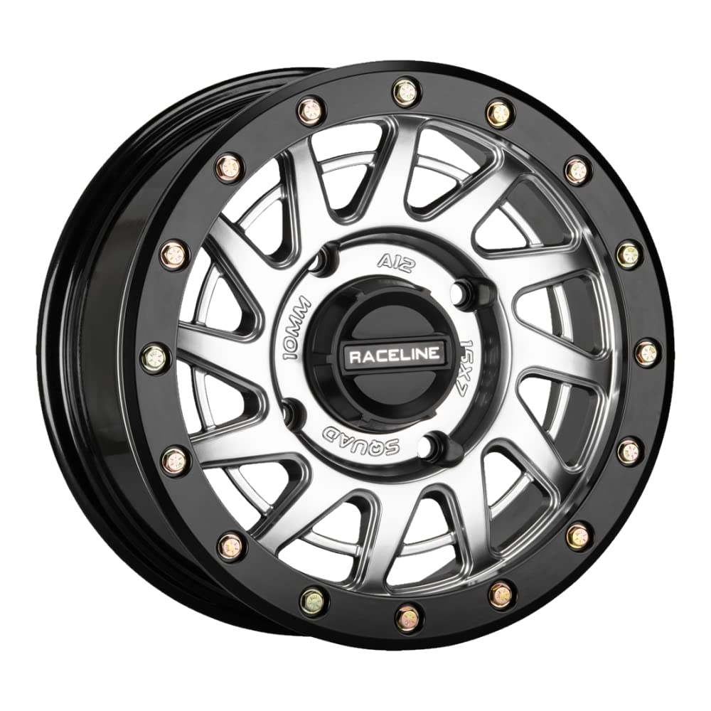 Raceline Beadlock Squad Wheel-15x7-5+2-4/13 Black Wheel with Aluminum,Zinc (15 x 1. inches /1 x, 1 mm Offset)