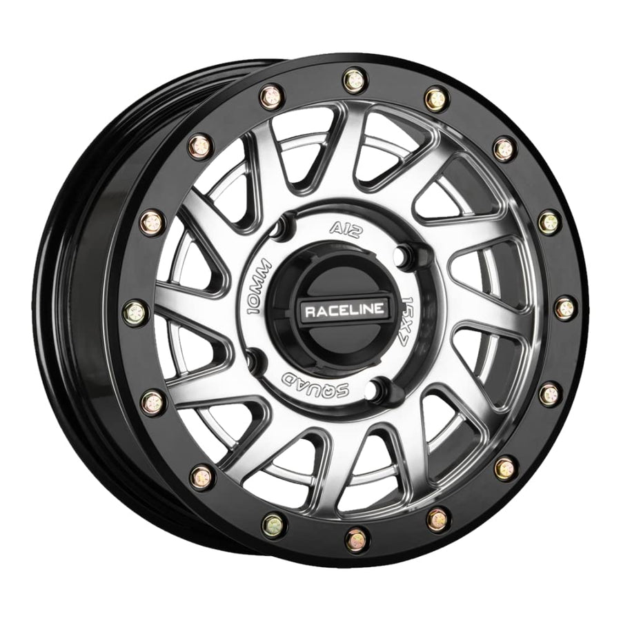 Raceline Beadlock Squad Wheel-15x7-6+1-4/13 Black Wheel with Aluminum,Zinc (15 x 1. inches /1 x, 1 mm Offset)