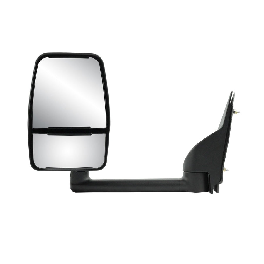 K Source Extendable Driver Side Towing Mirror For 2003 – 2023 Express Van & Savana. Textured Black, PTM Housing, Manual, Dual Lens, Foldaway