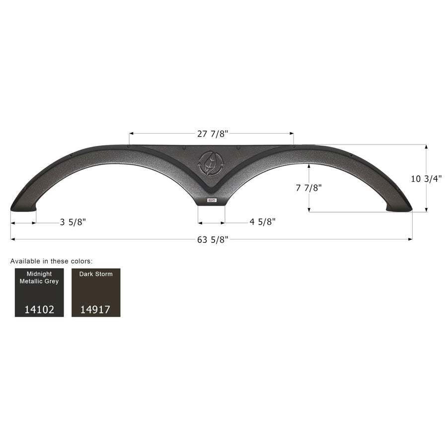 Fender Skirt ICON 14917, Tandem, Evergreen, FS4102, Dark Storm