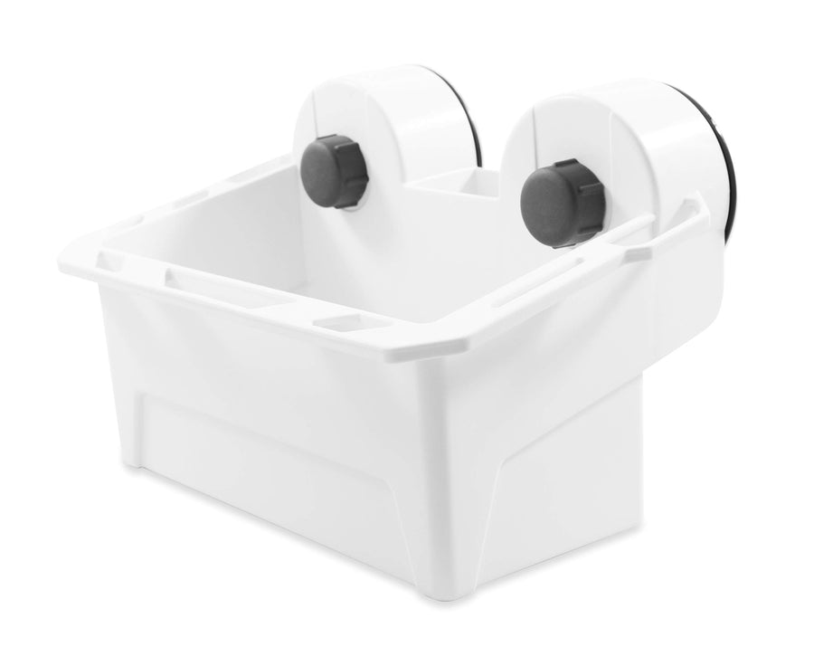 Camco Mechanical Suction Cup Universal Caddy | Features 2 Strong Mechanical Suction Cups, a Durable Polymer Construction, and is Designed for RVs, Boats, and More (53085)
