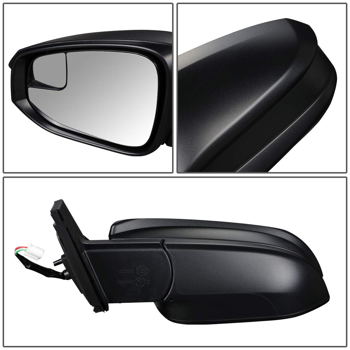 Auto Dynasty TO1320345 Powered+Spotter Glass OE Style Driver/Left Side View Door Mirror Compatible with Rav4 LE 16-18