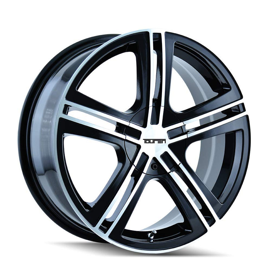 17x7 TR62, Bolt Pattern: 4x100/4.5, Offset: 40, BLACK/MACHINED FACE/MACHINED LIP, set of 1