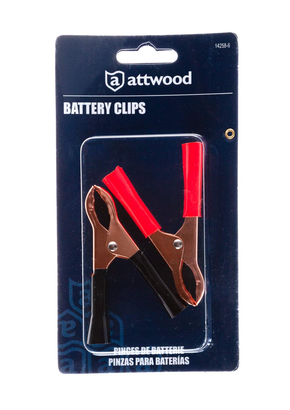 Copper-Plated Attwood 14258-6 Insulated Battery Clips, For Use Up To 10-Gauge Wires