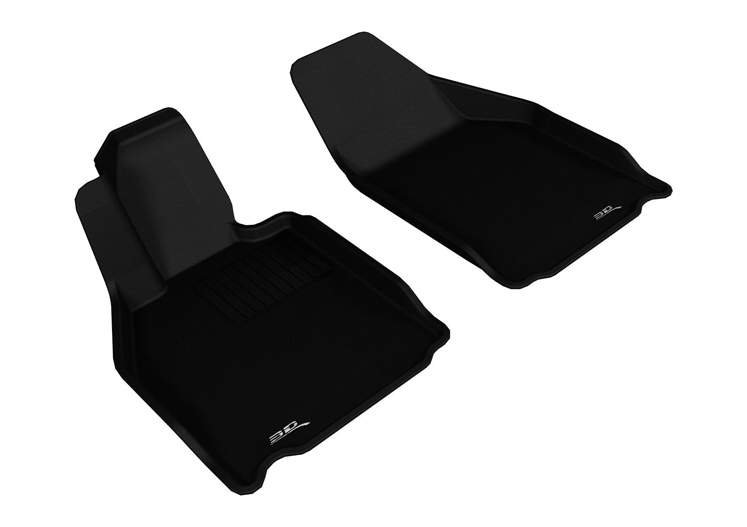 3D MAXpider Kagu Custom Fit Floor Mat (Black) Compatible with Porsche 912 Carrera/Turbo (No Bose) 2005-2008 - Front Row