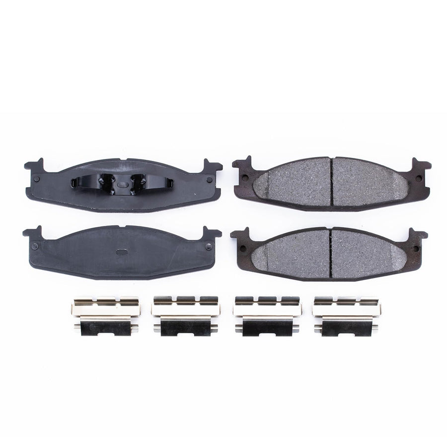 Power Stop Z17 17-632 Front Ceramic Brake Pads with Hardware For Ford Bronco, Ford E-, Ford E-150 Club Wa, Ford E-150 Econoline, Ford E-150 Econoline Club Wagon, Ford F-150 [Model Specific]