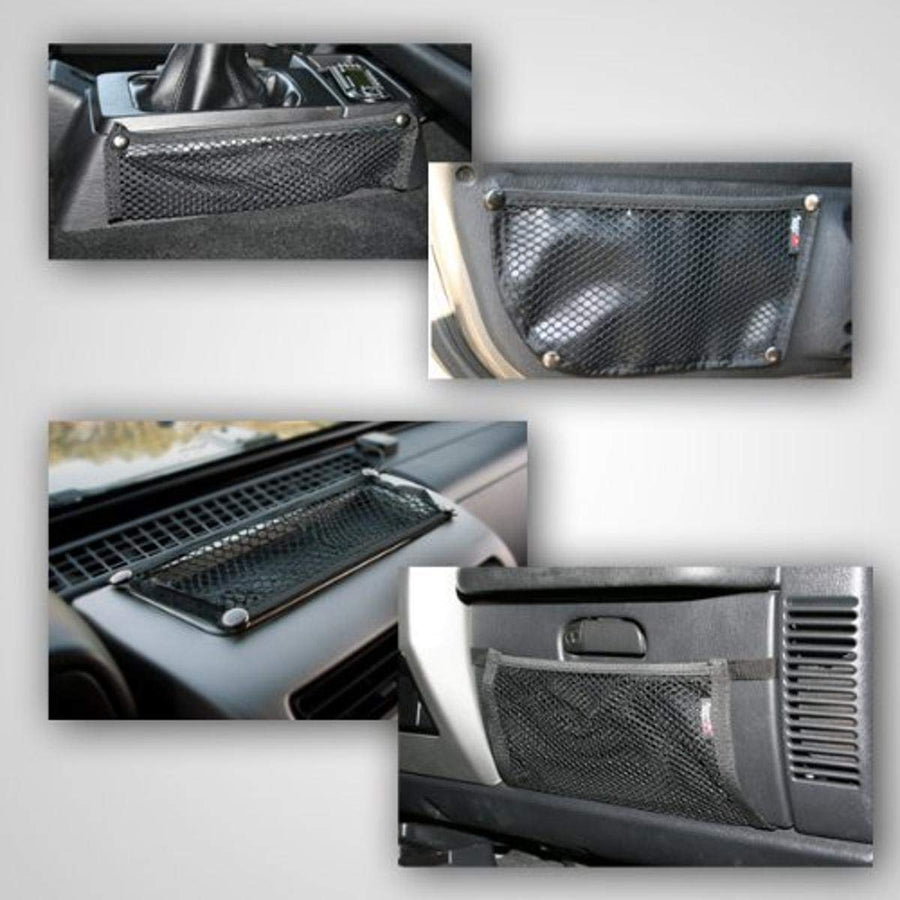 Roll Bar Mesh Storage Kit, Rugged Ridge | Interior | 12495.11 | Fits 1997-2006 Jeep Wrangler TJ
