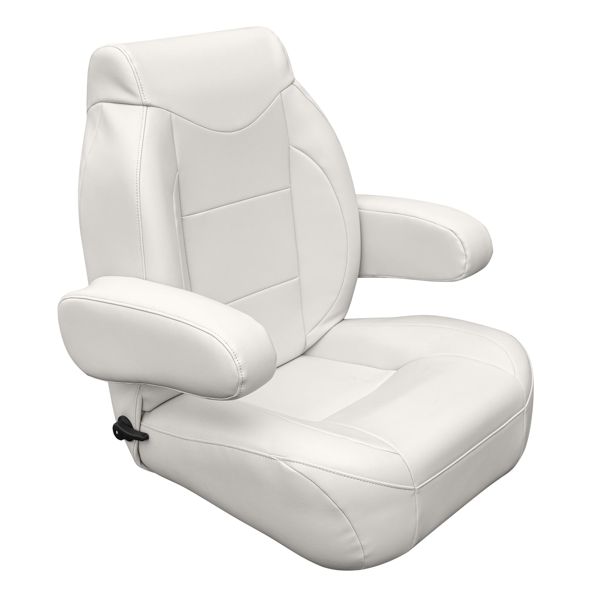 Premier Series Wise 3126-804 High Back Pontoon Reclining Helm with Flip Up Arm Rests, Stone