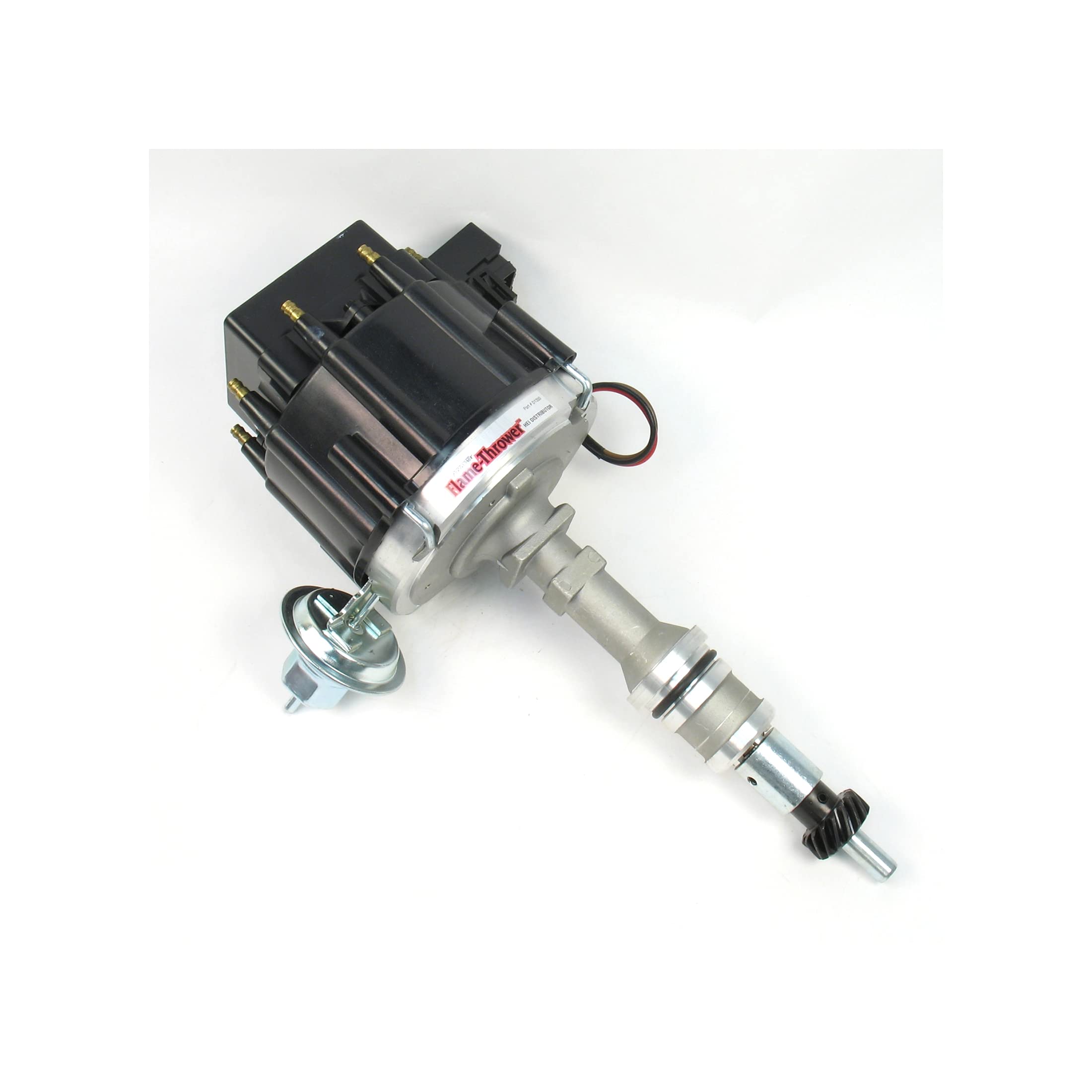 PerTronix Flame-Thrower Black Cap Machined Housing Distributor HEI for Ford Small Block D1350