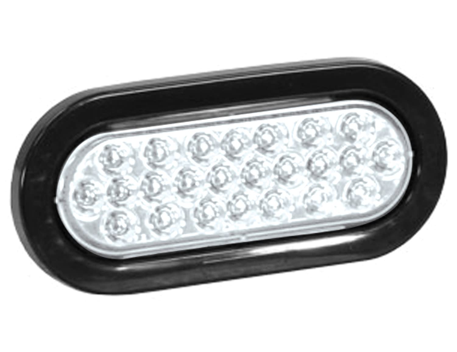 Buyers Products 6" Oval Recessed Strobe Light SL65CO, Clear, 24 LEDS, Warning Light For Trucks and Trailers, Emergency Lights for Vehicles