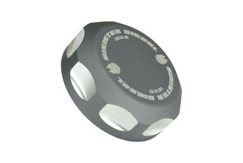 Coolant Reservoir (Degas) Cap Sinister Diesel for 2001-2016 GM Duramax 6.6L (Gray)