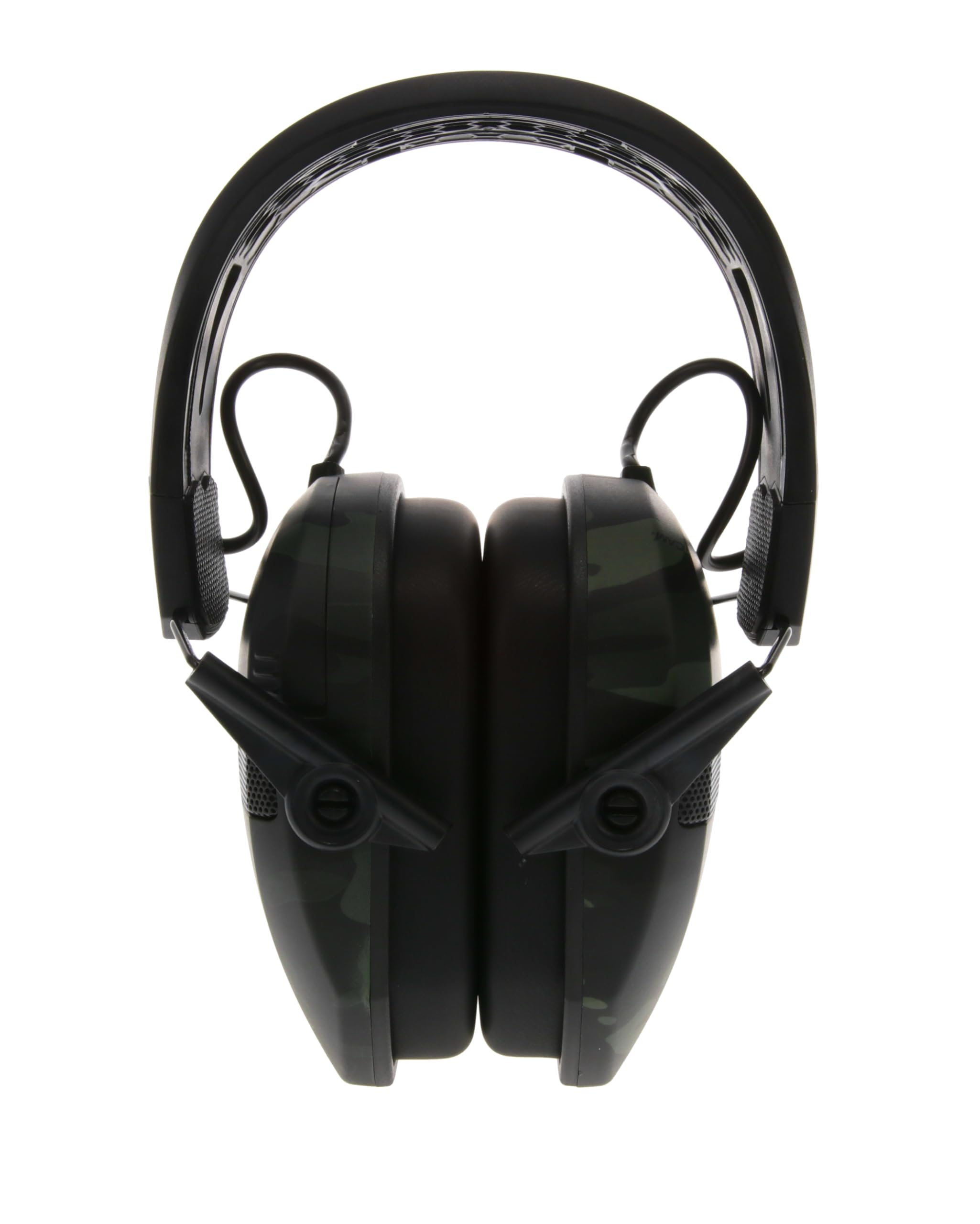 Multicam Grey Camo Walker's Razor Tacti-Grip Earmuffs, High Performance Silicone Composite Slip Free Headband- Natural Sound Clarity Full Dynamic Range 23 NRR, Multicam camo
