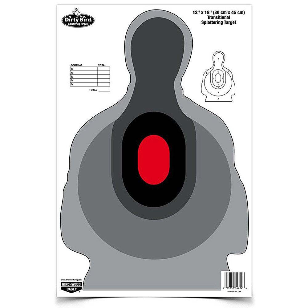 Dirty Bird Birchwood Casey Transitional Silhouette Target (Per 8), 12 x 18-Inch